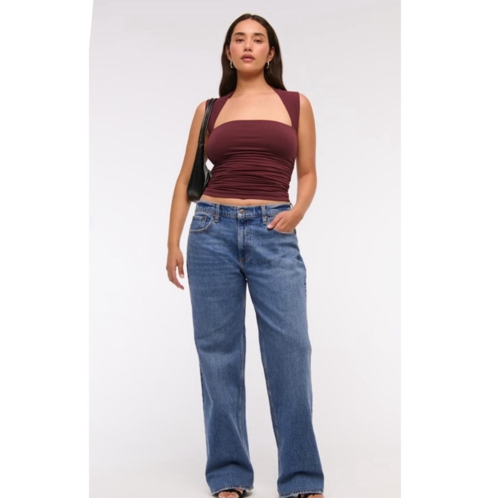Abercrombie & Fitch Women's Boot Cut Jeans in Medium Blue